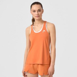 SPIRIT Tank Top Women. Brązowe topy Head, s, bez wzorów, sportowe, bez kołnierzyka, bez ramiączek. Za 184,00 zł.