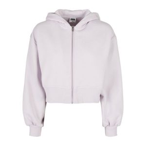Damska krótka bluza z kapturem zapinana na zamek Urban Classics Oversized GT. Fioletowe bluzy Urban Classics, bez wzorów, z kapturem. Za 252,00 zł.