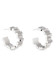 Calvin Klein Kolczyki 35000237 Srebrny. Szare kolczyki Calvin Klein, metalowe. Za 249,99 zł.