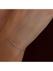 DIA DIAMONDS Pozłacana bransoletka z diamentami rozmiar: onesize. Żółte bransoletki DIA DIAMONDS, z diamentem, pozłacane. Za 339,00 zł.