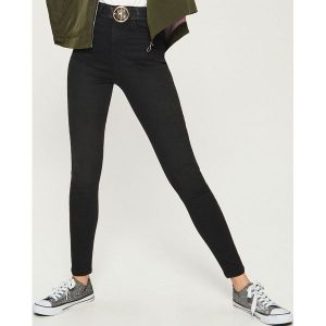 Jeansy skinny high waist - Czarny. Jeansy marki Sinsay. W wyprzedaży za 59,99 zł.
