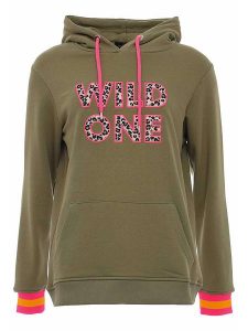 Zwillingsherz Bluza "Dorota" w kolorze khaki rozmiar: S/M. Brązowe bluzy Zwillingsherz, m, bez wzorów, z bawełny, z kapturem. Za 221,95 zł.