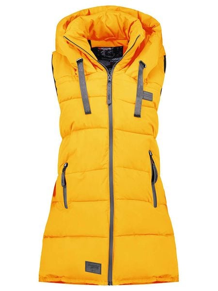 Geographical Norway Kamizelka pikowana "Dolbar" w kolorze żółtym rozmiar: M. Żółte kamizelki Geographical Norway, m, bez wzorów, bez kołnierzyka, bez ramiączek, bez kaptura. Za 200,60 zł.