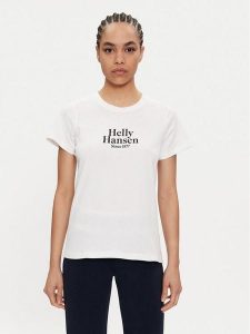 Helly Hansen T-Shirt W Core Graphic T-Shirt 54080 Biały Regular Fit. Białe t-shirty Helly Hansen, l, bez wzorów, z bawełny, bez kołnierzyka, bez ramiączek. Za 159,99 zł.