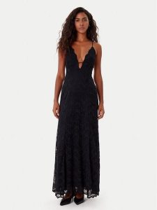 Bardot Sukienka wieczorowa Sabrine Lace 60060DB Czarny Regular Fit. Czarne sukienki Bardot, bez wzorów, z syntetyku, wizytowe, bez kołnierzyka, bez ramiączek. Za 579,99 zł.