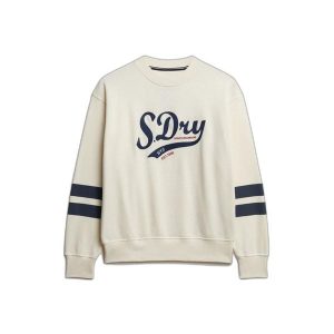 Damska bluza z dekoltem Superdry Varsity Script. Białe bluzy Superdry, bez wzorów, bez kaptura. Za 327,70 zł.