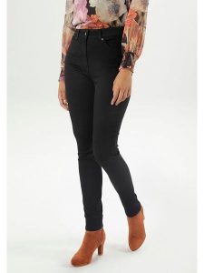 Aniston Dżinsy - Skinny fit - w kolorze czarnym rozmiar: 40. Czarne jeansy Aniston, bez wzorów, z podwyższonym stanem. Za 136,13 zł.