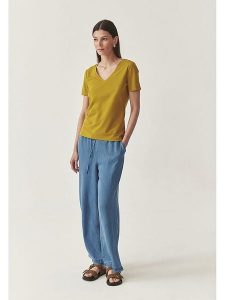 TATUUM Koszulka w kolorze musztardowym rozmiar: XXL. Żółte bluzki Tatuum, xxl, bez wzorów, bez kołnierzyka, bez ramiączek. Za 87,19 zł.