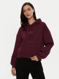 Gap Bluza 588015-02 Czerwony Relaxed Fit. Czerwone bluzy GAP, m, bez wzorów, z bawełny, bez kaptura. Za 189,99 zł.