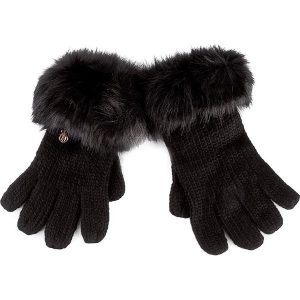 Rękawiczki Damskie TRUSSARDI JEANS - Gloves Knitted 59Z00006 L K299. Czarne rękawiczki marki Trussardi Jeans, z jeansu. W wyprzedaży za 179,00 zł.