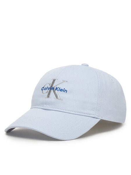 Calvin Klein Czapka z daszkiem Monologo Embroidery Baseball Hat LV04K5026G Błękitny. Niebieskie czapki Calvin Klein, bez wzorów, z bawełny. Za 149,99 zł.