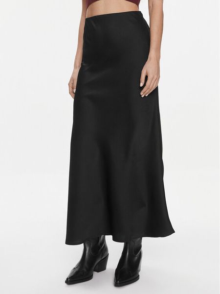 Vila Spódnica midi Tyla 14096849 Czarny Regular Fit. Czarne spódnice Vila, bez wzorów, z syntetyku, midi. Za 119,99 zł.