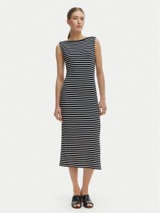 Tommy Hilfiger Sukienka codzienna WW0WW49311 Granatowy Slim Fit. Niebieskie sukienki TOMMY HILFIGER, na co dzień, xl, bez wzorów, z wiskozy, bez kołnierzyka, bez ramiączek, proste. Za 529,99 zł.