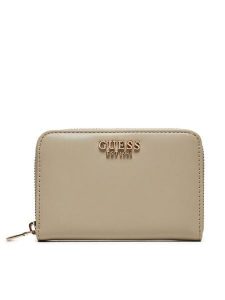 Guess Portfel Laurel SWVC85 00140 Beżowy. Brązowe portfele Guess, z aplikacjami, ze skóry. Za 189,99 zł.