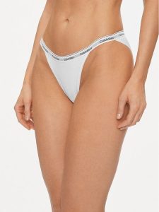 Calvin Klein Underwear Figi klasyczne 000QD5215E Biały. Białe figi Calvin Klein Underwear, bez wzorów, z bawełny. Za 49,99 zł.