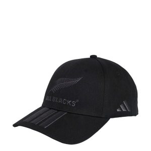 CZAPKA Z DASZKIEM ALL BLACKS 3-STRIPES. Czarne czapki ADIDAS, bez wzorów, z bawełny, sportowe. Za 129,00 zł.