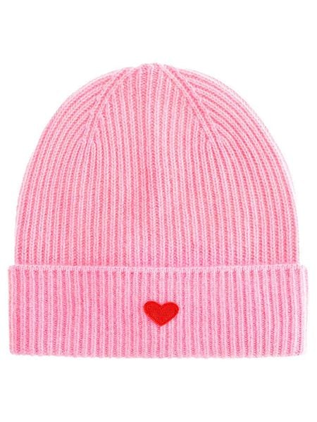 Zwillingsherz Kaszmirowa czapka beanie w kolorze różowym rozmiar: onesize. Różowe czapki Zwillingsherz, bez wzorów, z kaszmiru. Za 133,60 zł.