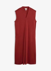 Sukienka z dżerseju z mieszanki wiskozy, z poduszkami w ramionach. Czarne sukienki bonprix, bez wzorów, z dżerseju, eleganckie, bez kołnierzyka, bez ramiączek. Za 79,99 zł.