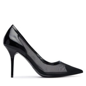Szpilki LOVE MOSCHINO. Czarne szpilki LOVE MOSCHINO, bez wzorów, bez obcasa. Za 599,99 zł.