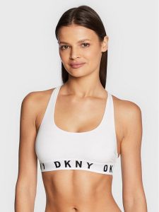 DKNY Biustonosz top DK4519 Biały. Białe biustonosze DKNY, s, bez wzorów, z bawełny, bez kołnierzyka, bez ramiączek. Za 99,99 zł.