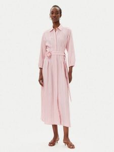 Marella Sukienka koszulowa Denis 2513221111200 Różowy Regular Fit. Czerwone sukienki Marella, bez wzorów, z wiskozy, bez kołnierzyka, bez ramiączek, koszulowe. Za 659,99 zł.