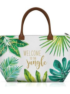 Ppd Shopper bag "Jungle" w kolorze zielono-białym - 55 x 38 x 16 cm rozmiar: onesize. Białe shopper bag PPD, bez wzorów, z materiału, bez dodatków. Za 79,03 zł.