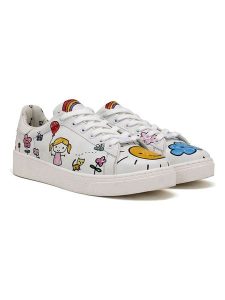 Goby Skórzane sneakersy w kolorze białym ze wzorem rozmiar: 40. Białe trampki Goby, bez wzorów, bez zapięcia. Za 260,99 zł.