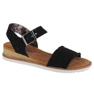 Sandały do chodzenia damskie, Skechers Desert Kiss-Adobe Princess. Czarne buty trekkingowe Skechers, z gumy, bez zapięcia. Za 296,00 zł.