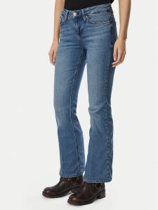 Guess Jeansy W6BAJ7 D2094 Niebieski Bootcut Fit. Niebieskie jeansy Guess, z aplikacjami, z bawełny. Za 445,99 zł.