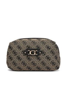 Guess Kosmetyczka PW7586 P6490 Beżowy. Brązowe torebki klasyczne Guess, z aplikacjami, z materiału, bez dodatków. Za 214,99 zł.