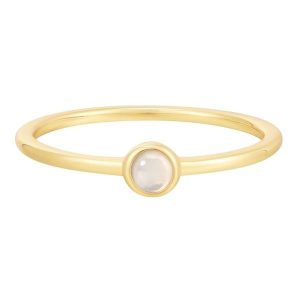 Glanzstücke München Pierścionek z Srebro wysokiej próby w Żółte złoto Pierścionki 1 ct Damski. Żółte pierścionki Glanzstücke München, z kamieniem księżycowym, pozłacane. Za 139,99 zł.