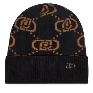 Czapka Liu Jo. Czarne czapki Liu Jo, bez wzorów. Za 139,99 zł.