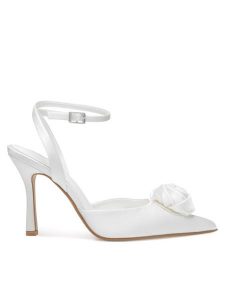 JENNY Szpilki SS2841 Biały. Białe szpilki Jenny, bez wzorów, z materiału, bez obcasa. Za 149,99 zł.