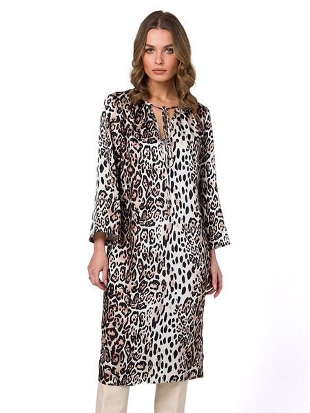 Stylove Sukienka w kolorze kremowym rozmiar: L. Brązowe sukienki Stylove, l, bez wzorów, bez kołnierzyka, bez ramiączek, midi. Za 97,96 zł.