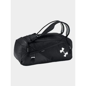 Torba sportowa UNDER ARMOUR Contain Duo Small Backpack Duffle wodoodporna. Czarne torby podróżne i sportowe Under Armour, bez wzorów. W wyprzedaży za 259,00 zł.
