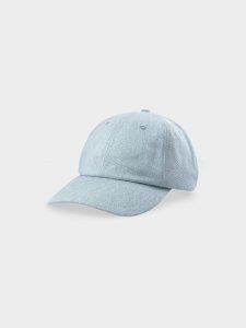 4F Czapka z daszkiem strapback uniseks - turkusowa S/M. Niebieskie czapki 4f, bez wzorów, z bawełny, sportowe. W wyprzedaży za 29,99 zł.