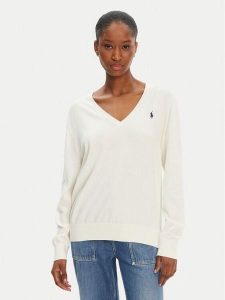 Polo Ralph Lauren Sweter 211972105002 Écru Straight Fit. Swetry klasyczne Polo Ralph Lauren, m, z bawełny, bez kołnierzyka. Za 599,99 zł.