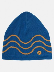 Marmot Czapka beanie "50th Anniversary" w kolorze niebieskim rozmiar: onesize. Niebieskie czapki Marmot, bez wzorów, z materiału. Za 113,10 zł.