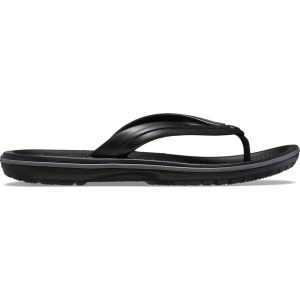 Japonki Crocs Crocband Flip. Czarne klapki Crocs, bez wzorów, bez obcasa. Za 149,00 zł.