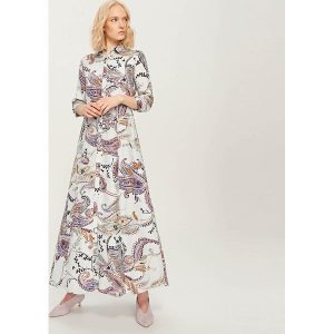 Sukienka maxi we wzory - Kremowy. Sukienki marki Reserved. W wyprzedaży za 79,99 zł.