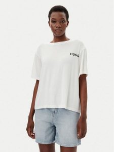 HUGO T-Shirt Unite 50490707 Biały Relaxed Fit. Białe t-shirty Hugo, l, bez wzorów, z wiskozy, bez kołnierzyka, bez ramiączek. Za 119,99 zł.