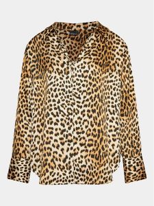 Gina Tricot Koszula 20540 Brązowy Regular Fit. Brązowe koszule Gina Tricot, m, bez wzorów, z syntetyku, bez kołnierzyka, bez ramiączek. Za 189,99 zł.
