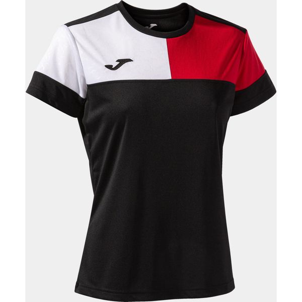 Damska koszulka Joma Camiseta Manga czarno-czerwona XS. Białe bluzki JOMA, xs, bez wzorów, sportowe, bez kołnierzyka, bez ramiączek. Za 153,99 zł.