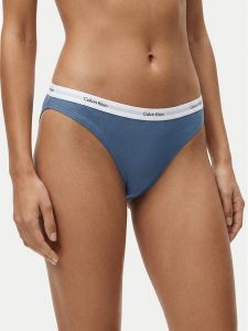 Calvin Klein Underwear Figi klasyczne LV00QD5358 Niebieski. Niebieskie figi Calvin Klein Underwear, bez wzorów, z bawełny. Za 79,99 zł.