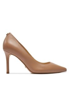Guess Szpilki Dabbey FLTDAB LEA08 Beżowy. Brązowe szpilki Guess, z aplikacjami, ze skóry, bez obcasa. Za 489,99 zł.
