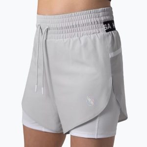 Spodenki treningowe damskie Hayabusa Mid Rise Layered. Szare szorty HAYABUSA, bez wzorów, sportowe. Za 299,99 zł.