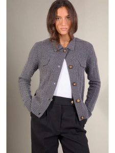 Perfect Cashmere Kaszmirowy kardigan "Friume" w kolorze antracytowym rozmiar: XXL. Czarne kardigany Perfect Cashmere, z kaszmiru. Za 592,99 zł.