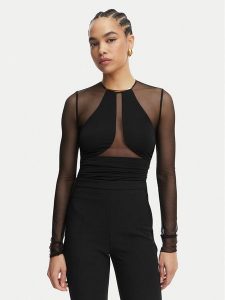 Elisabetta Franchi Body BO-030-62E2-V300 Czarny Slim Fit. Czarne body i gorsety Elisabetta Franchi, bez wzorów, z syntetyku. Za 1 279,00 zł.