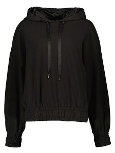 Guess Bluza w kolorze czarnym rozmiar: XS. Czarne bluzy Guess, xs, z aplikacjami, z kapturem. Za 109,78 zł.