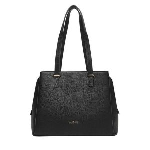 Torebka Lasocki. Czarne kuferki Lasocki, bez wzorów, bez dodatków. Za 199,99 zł.